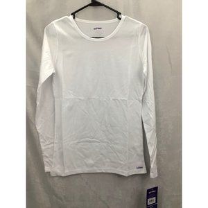 SIVVAN LONG SLEEVE UNDER SCRUB TEE SMALL WHITE NWT